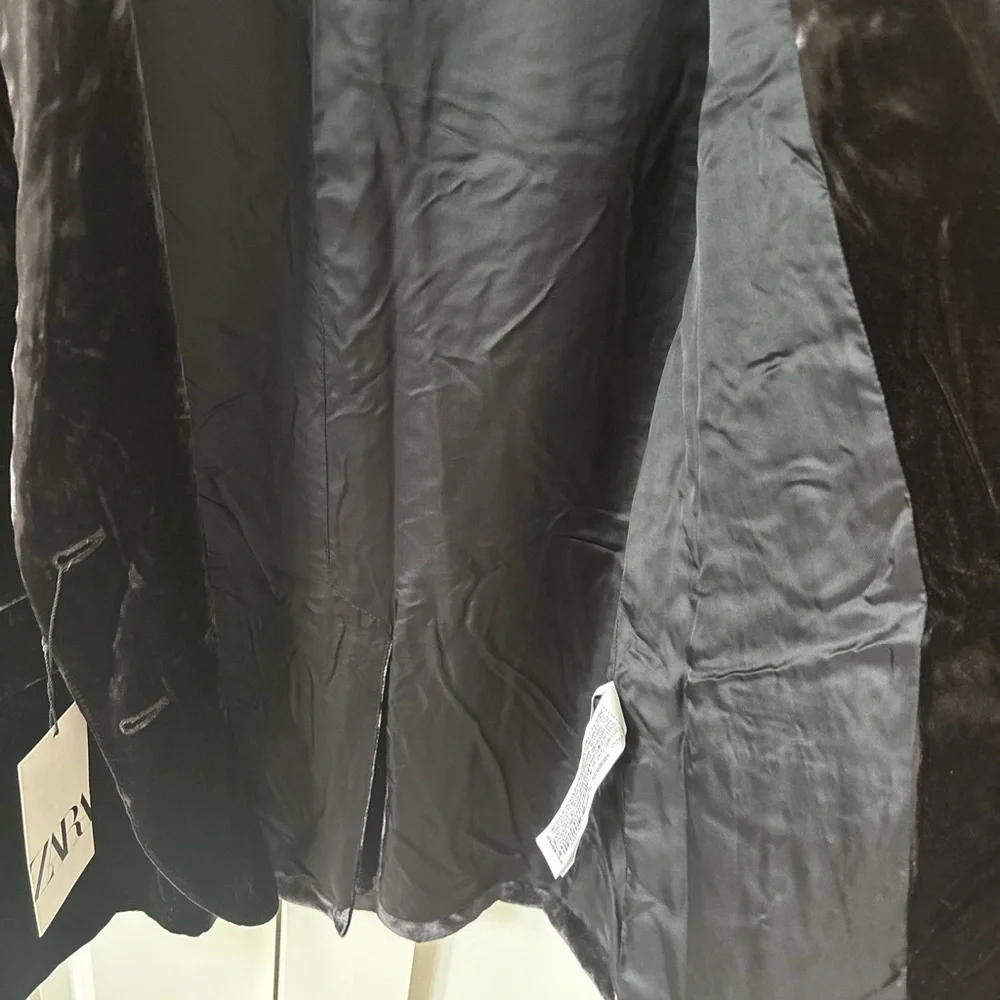 NWT Zara Oversized Velvet Blazer - Picture 5 of 9